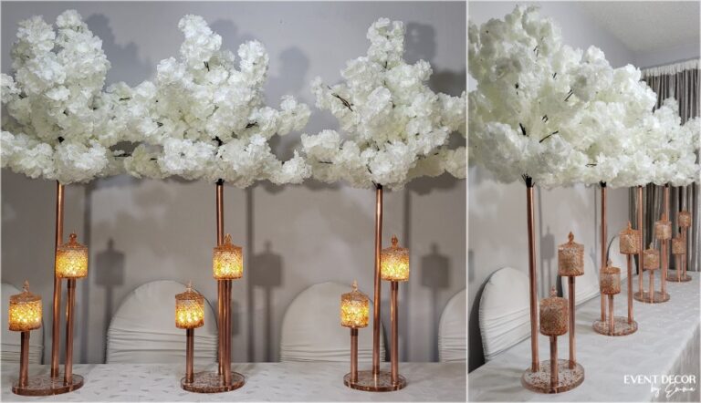 Event Decor by Emma Tiered Lanterns with Cherry Blossom Tree